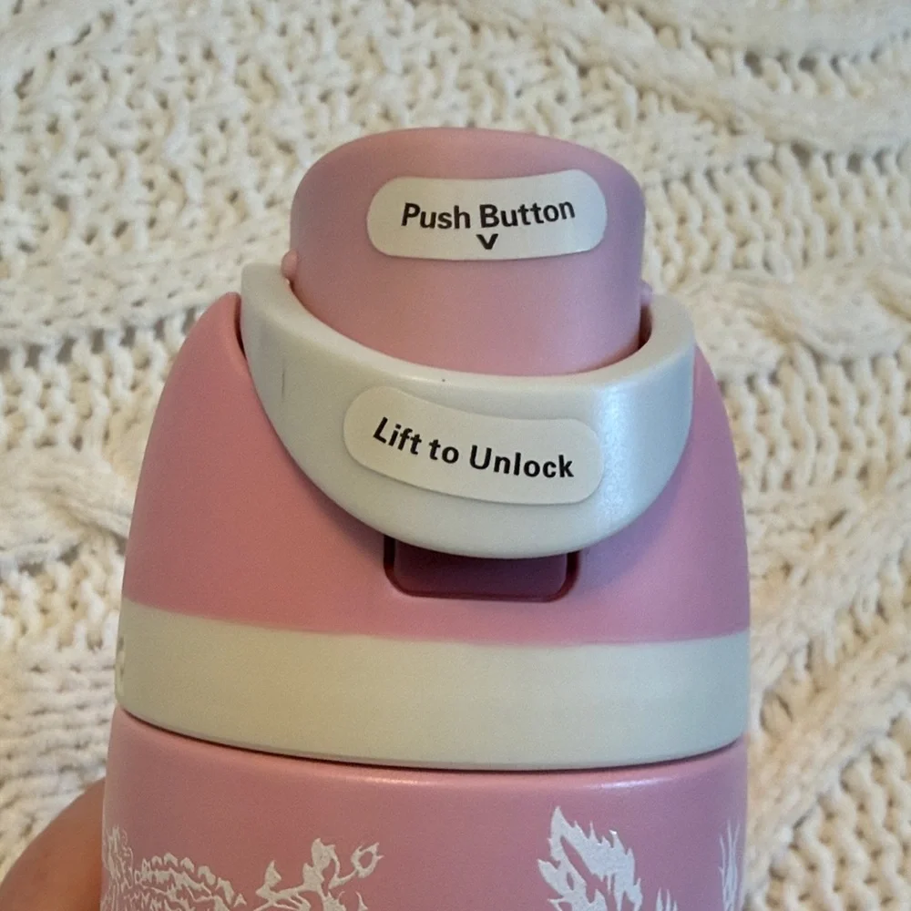 Owala Pink Floral 24 oz Insulated Water Bottle with Built-In Straw - Picture 5 of 9